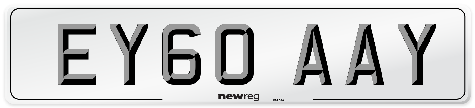 EY60 AAY Number Plate from New Reg